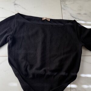 Black cashmere sweater, boatneck size small Luca Luca